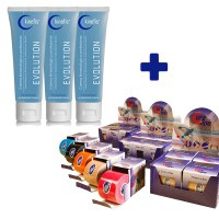 CURE TAPE BANDING PACK: 6 Rolls Cure Tape Neuromuscular Bandage 5cm X 5m + 3 Kinefis Evolution 300 cc Creams